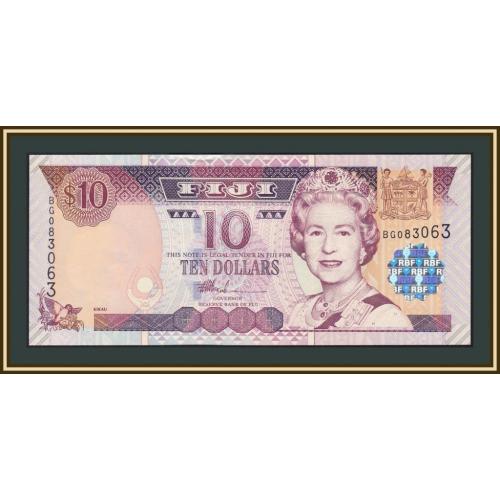 Фиджи 10 долларов 2002 P-106 (106a) UNC
