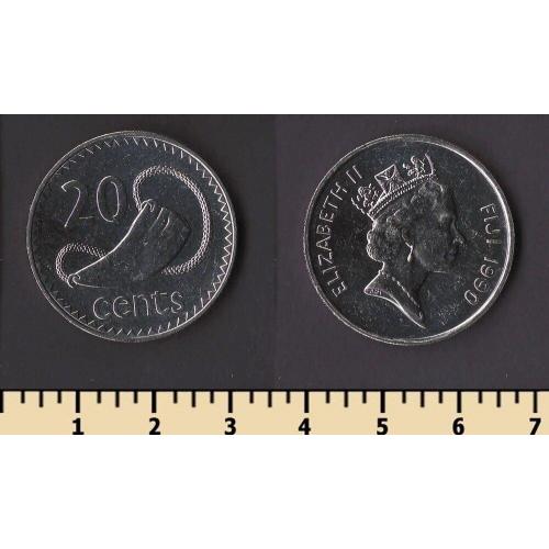 Фиджи 20 центов 1990