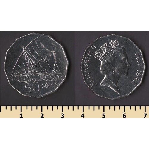 Фиджи 50 центов 1992