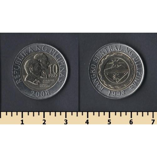 Филиппины 10 писо 2008