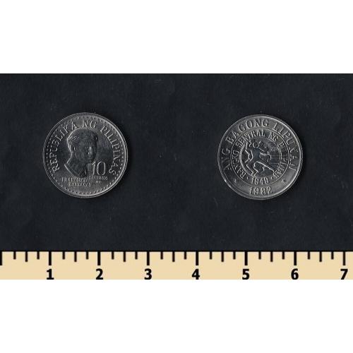 Филиппины 10 сентимо 1982