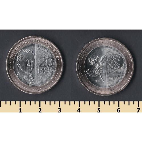 Филиппины 20 писо 2019