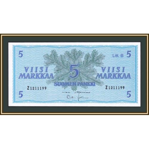 Финляндия 5 марок 1963 P-106 (106Aa.4) UNC
