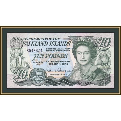 Фолклендские о-ва 10 фунтов 2011 P-18 UNC