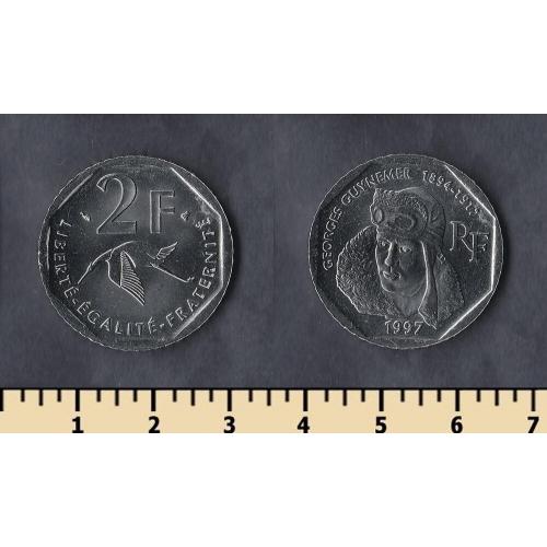 Франция 2 франка 1997