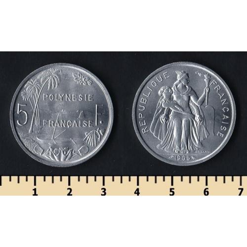 Французская Полинезия 5 франков 1965