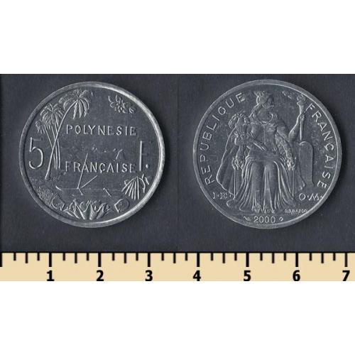 Французская Полинезия 5 франков 2000