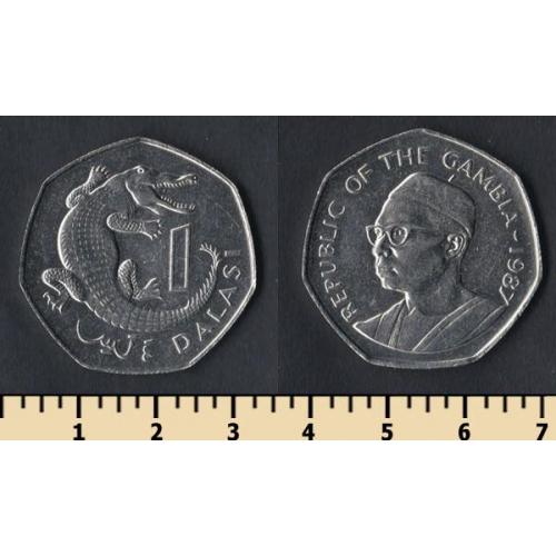Гамбия 1 даласи 1987