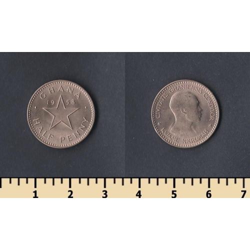 Гана 1/2 пенни 1958