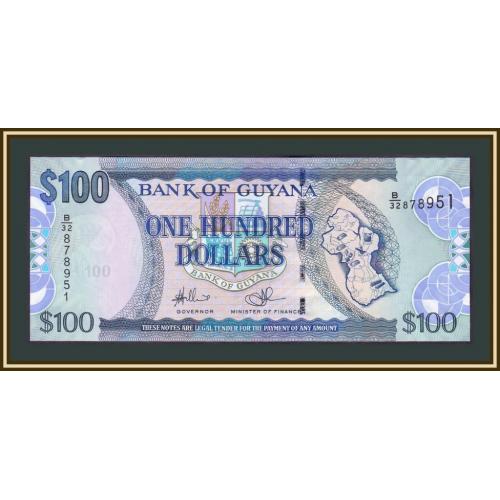 Гайана 100 долларов 2012 P-36 (36b.2) UNC