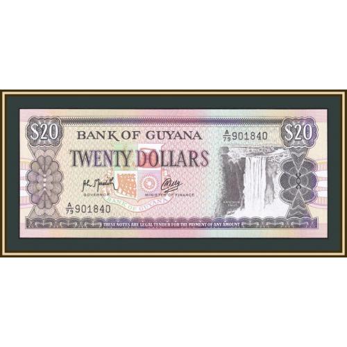 Гайана 20 долларов 1993-1996 P-27 (27a.2) UNC