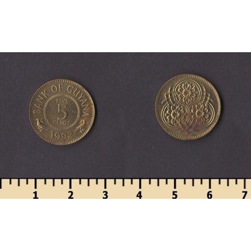 Гайана 5 центов 1992