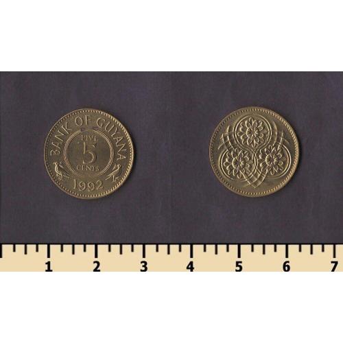 Гайана 5 центов 1992