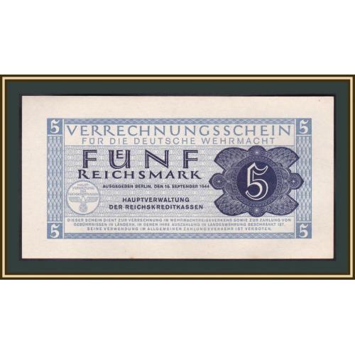 Германия 5 рейхсмарок 1944 P-M39 a-UNC / UNC
