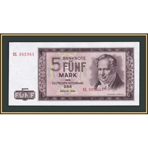 Германия (ГДР) 5 марок 1964 P-22 (22a) UNC