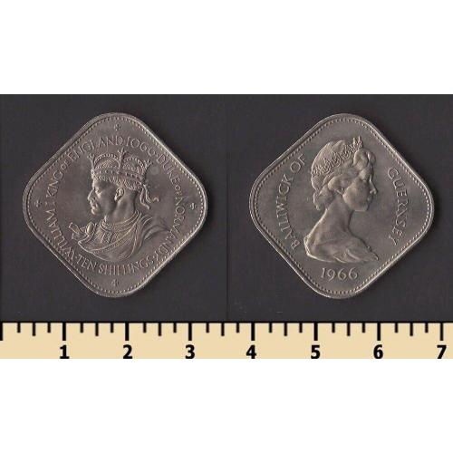 Гернси остров 10 шиллингов 1966