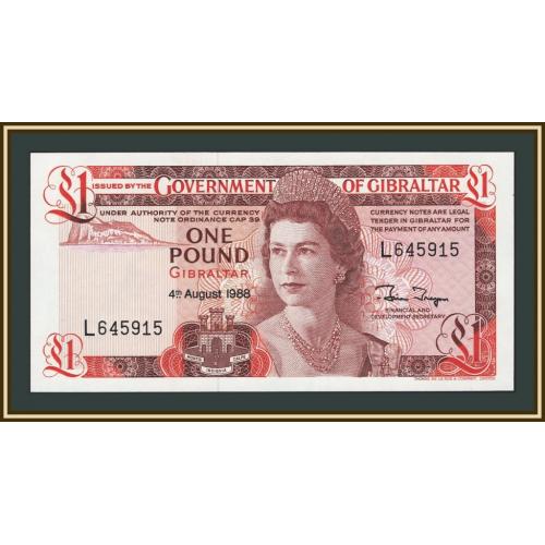 Гибралтар 1 фунт 1988 P-20 (20e) UNC