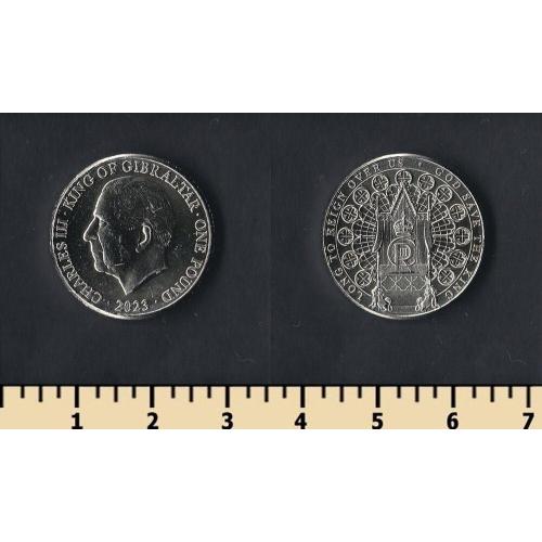 Гибралтар 1 фунт 2023