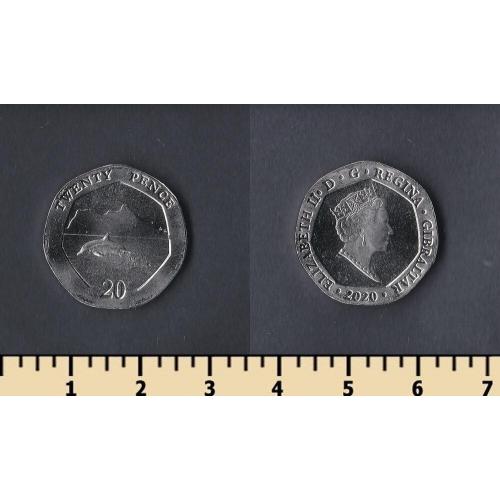 Гибралтар 20 пенсов 2020