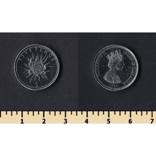 ГИБРАЛТАР 5 ПЕНСОВ 2014