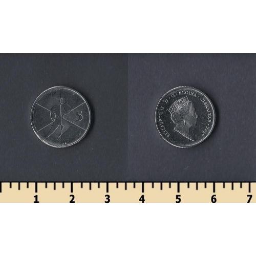 Гибралтар 5 пенсов 2019