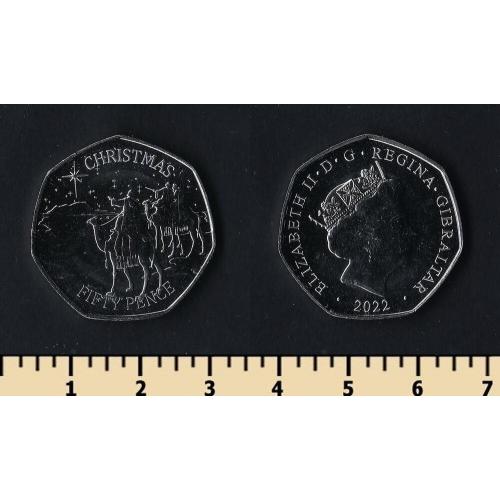 Гибралтар 50 пенсов 2022