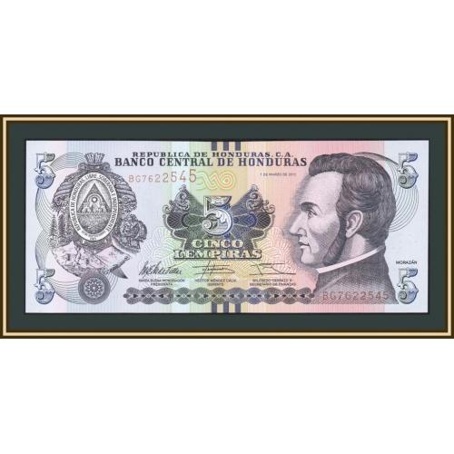 Гондурас 5 лемпир 2012 P-98 (98a) UNC