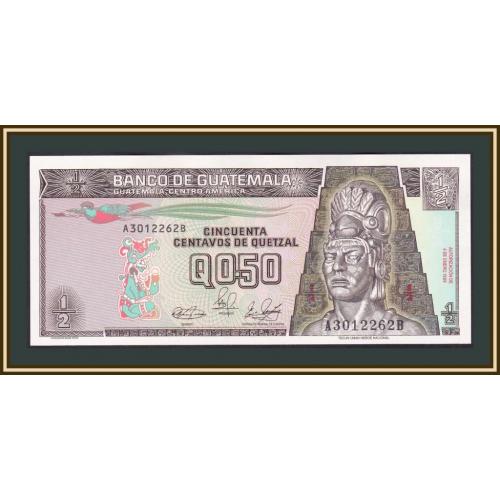 Гватемала 1/2 кетсаля 1989 P-72 (72a) UNC