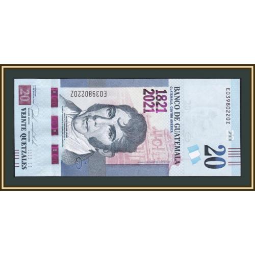 Гватемала 20 кетсалей 2020 (2021) P-127 UNC