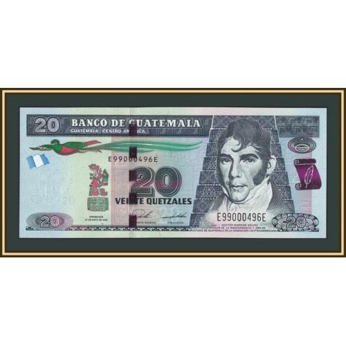 Гватемала 20 кетсалей 2020 P-124 UNC