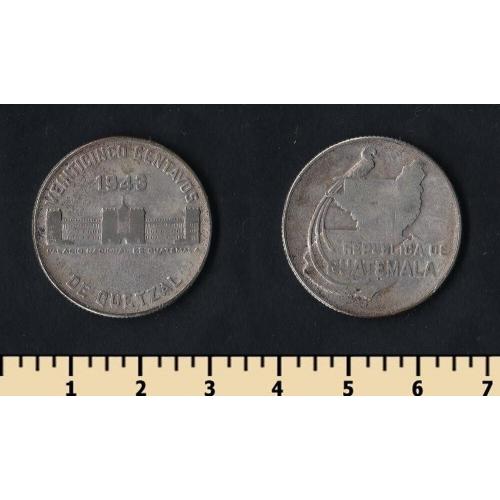 Гватемала 25 сентаво 1943