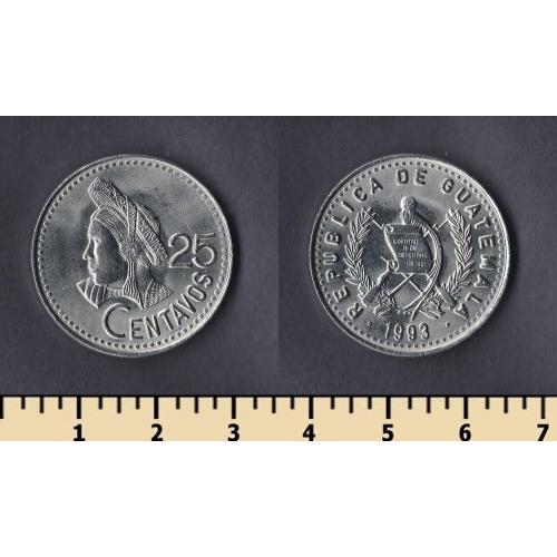 Гватемала 25 сентаво 1993
