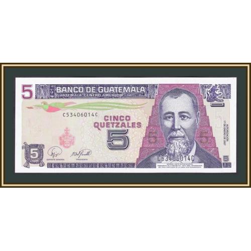 Гватемала 5 кетсалей 2007 P-106 (106c) UNC