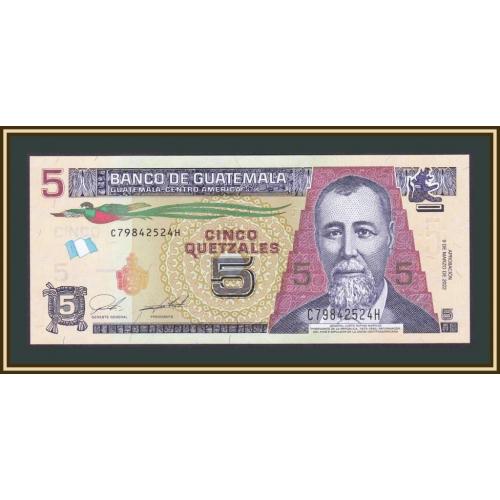 Гватемала 5 кетсалей 2022 P-122 (122Af) UNC