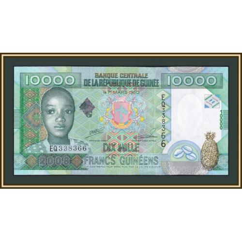 Гвинея 10000 франков 2008 P-42 (42b) UNC