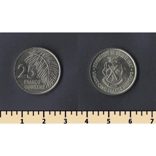 Гвинея 25 франков 1987