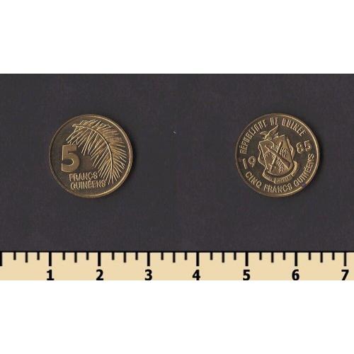 Гвинея 5 франков 1985