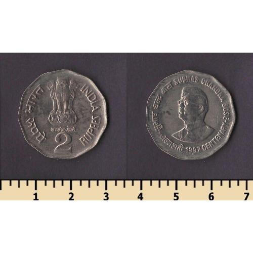 Индия 2 рупии 1997
