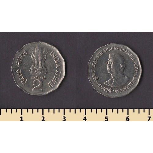 Индия 2 рупии 1997