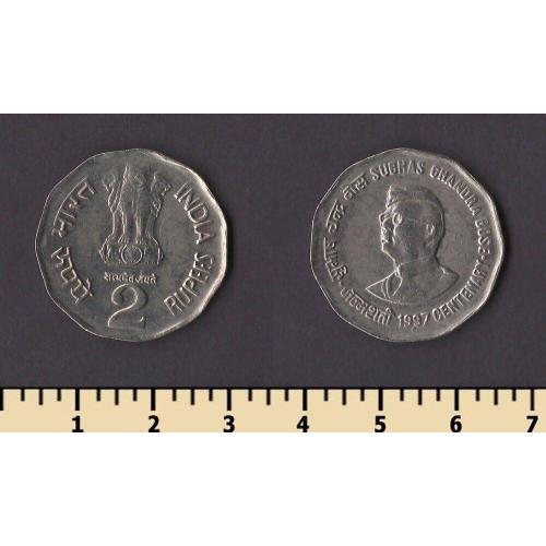 Индия 2 рупии 1997