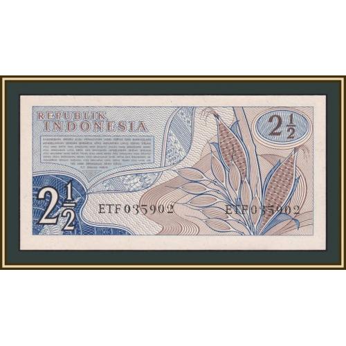 Индонезия 2 1/2 рупии 1961 P-79 UNC