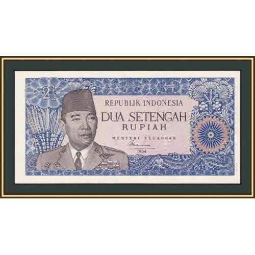 Индонезия 2 1/2 рупии 1964 P-81 (81b) UNC