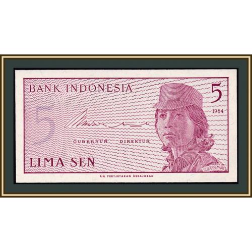 Индонезия 5 сен 1964 P-91 (91a) UNC