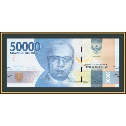 Индонезия 50000 рупий 2016 (2021) P-159 (159e) UNC