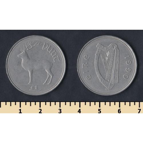 Ирландия 1 фунт 1990