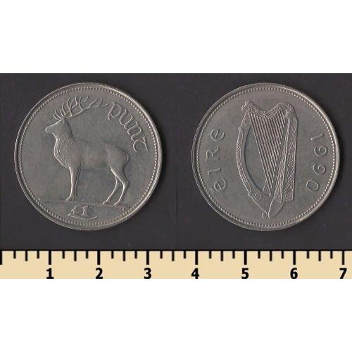 Ирландия 1 фунт 1990