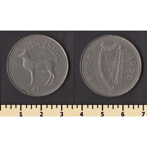 Ирландия 1 фунт 1990