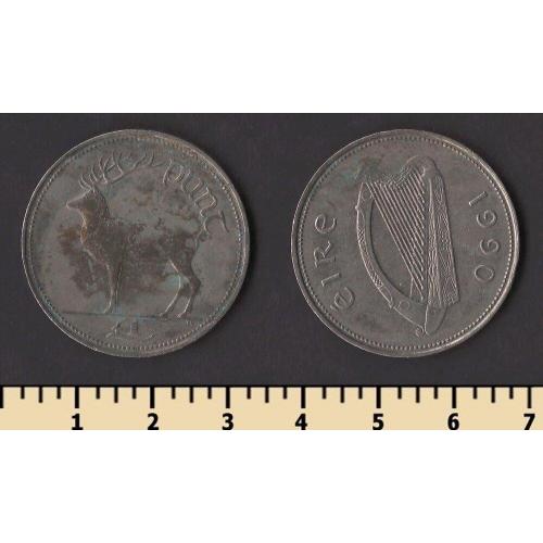 Ирландия 1 фунт 1990