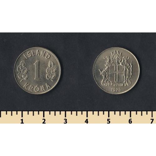 Исландия 1 крона 1975