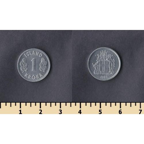 ИСЛАНДИЯ 1 КРОНА 1980